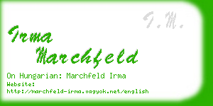 irma marchfeld business card